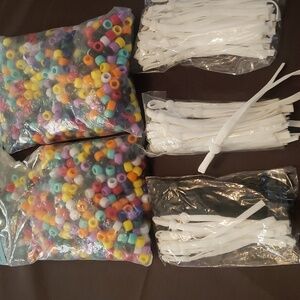 Pony beads , elastics